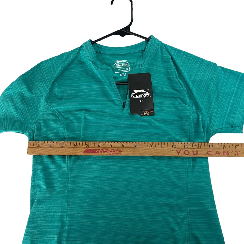 Slazenger Golf Womans XS Teal Hydro Dri‎ UPF 30 Polo NWT Athletic Performance - Picture 9 of 10